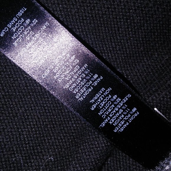 Chicos Sweater Womens Size 2 Medium 12 Black Solid Draped Look Long Sleeve Jacke - Picture 15 of 16